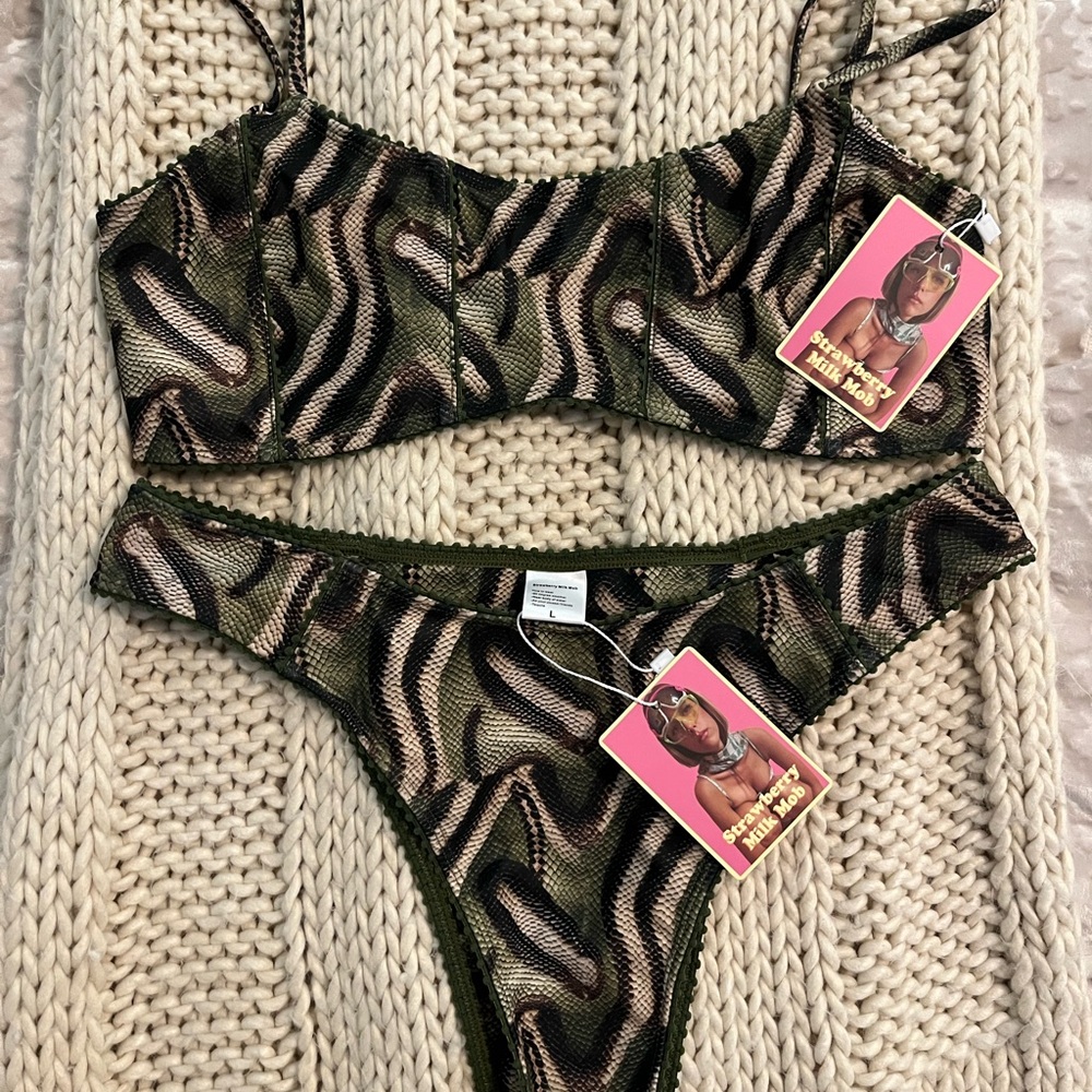 Strawberry Milk Mob Viper Bikini Set